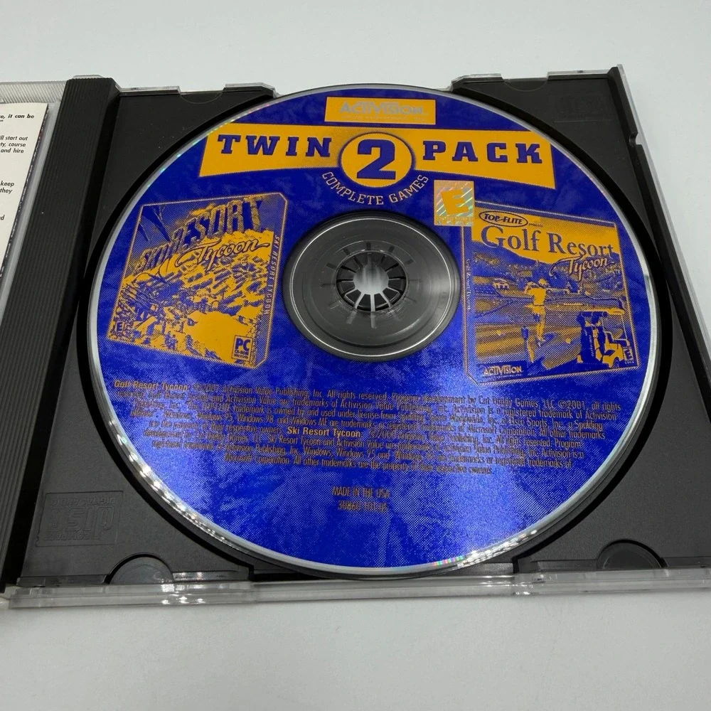 Activision Twin 2 Pack Golf Resort Tycoon and Ski Resort Tycoon PC‎ Games CD-ROM